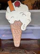 Vintage Fairground Sign , Ice Cream, 1970’s