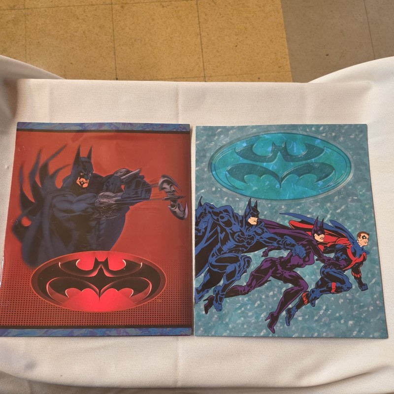 Impact Batman 2-Pocket Folder Set Lot of 2, Letter Size, Red & Black
