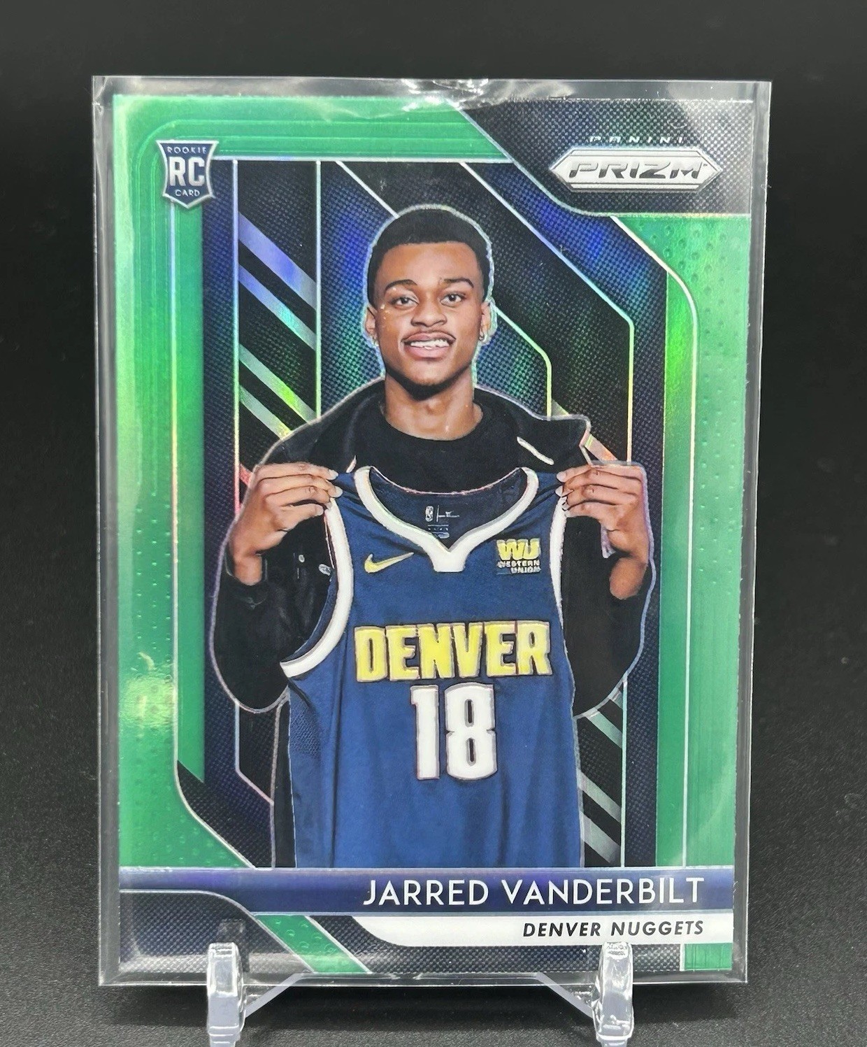 2018-19 Panini Prizm Jarred Vanderbilt #42 Rookie Card RC Green Nuggets Lakers