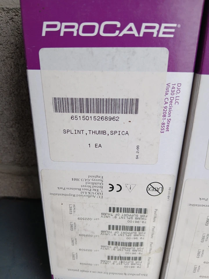 (3) ProCare Thumb Splint - SPICA - Image 3 of 4