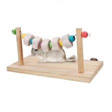 Wooden Bird Perch Platform Pet Natural Chewing Toys Health Cage Accessories f...