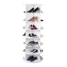 4-7 Tier Rotating Shoe Rack 360 Degree Spinnings Shoe Tower Rack Book Organizer