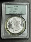 1885 O Morgan Silver Dollar PCGS MS65 OGH Old Green Holder Gem BU Coin (Slab3622
