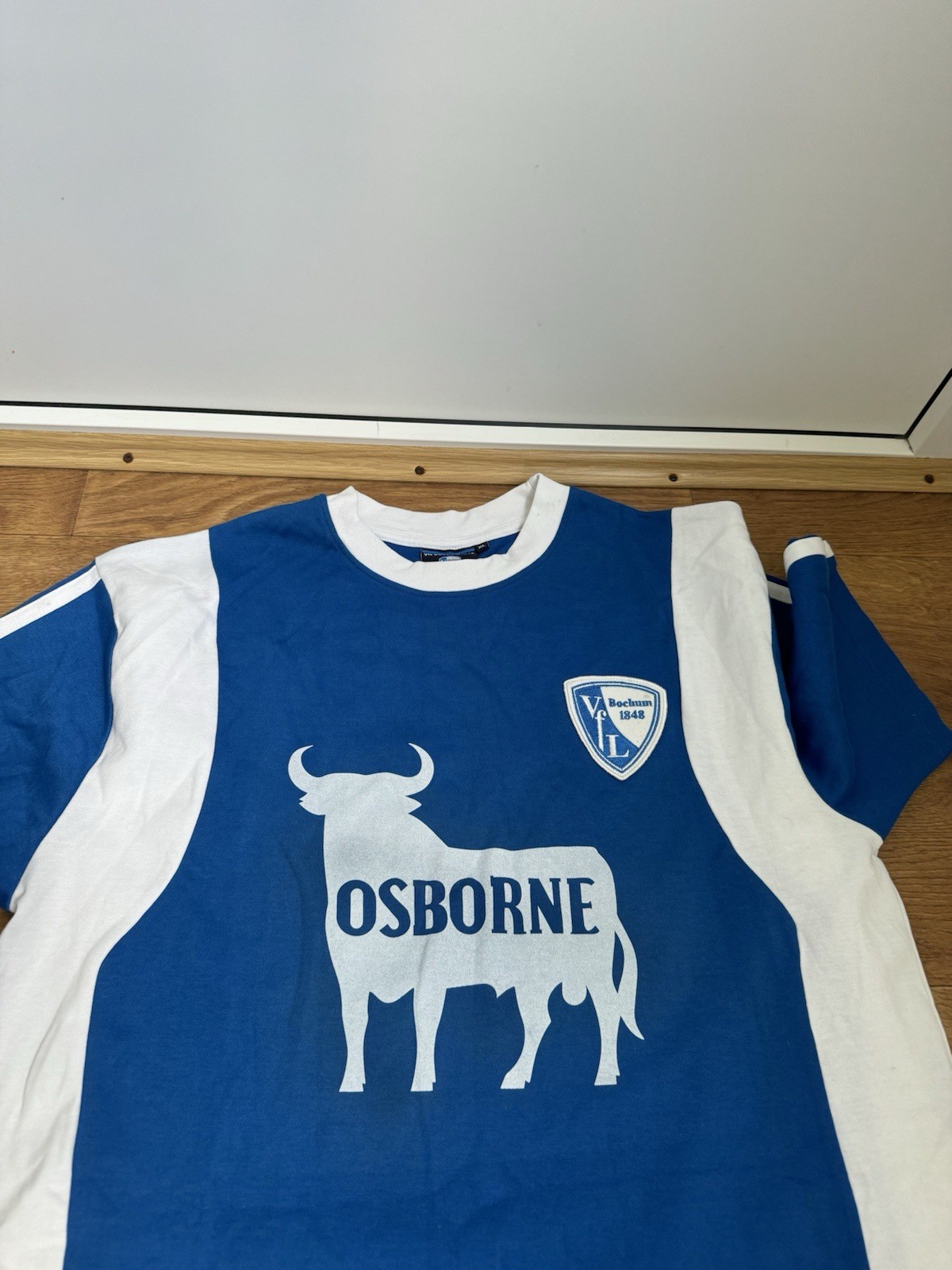 VfL Bochum 1976 1977 Home Jersey Blue Shirt Size XL Football Vintage Retro Kit thumbnail 2