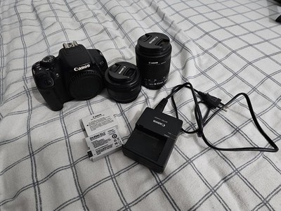 Canon 700D DSLR 18MP with 18-55mm Kit Lens +  EF 50mm F1.8 STM, 2 batteries
