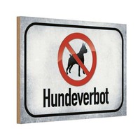 Holzschild 20X30 Cm Hund Hundeverbot Tier Haustier Deko Geschenk Holz Schild