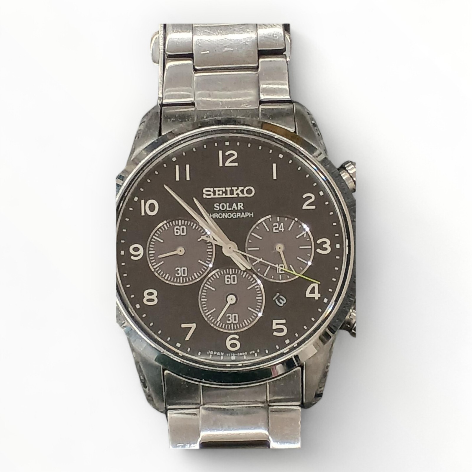 SEIKO V175-0BJ0 Authentic Mens Wristwatch 4640 Japan Movement