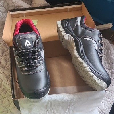 ALPHA-TEX Graz S3 Sicherheitshalbschuhe EN ISO 20345:2011 Schwarz/Rot 43
