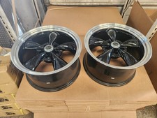 Pair of Used Gloss Black Torq Thrust M 17x9 5x4.5 +24MM Offset