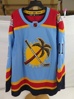 adidas Light Blue Florida Panthers Reverse Retro 2.0 #11 Huberdeau Size 54