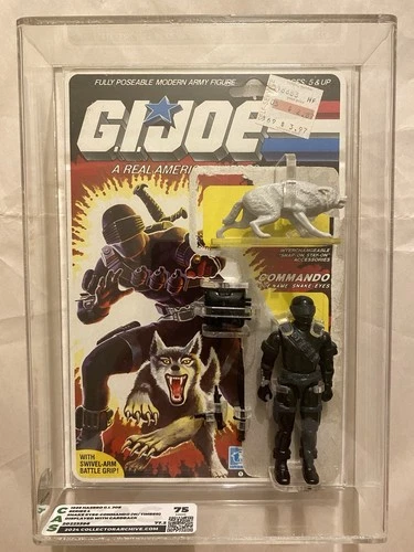1985 Snake Eyes v2 Complete CAS 75 Displayed With Cardback GI Joe Graded Cobra