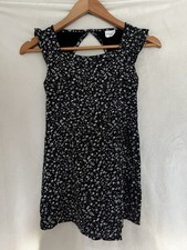 Abercrombie Kids Girl's Floral Romper With Pockets Size 9/10 Skort Sleeveless