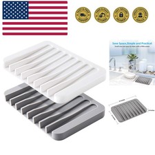 Self Draining Soap Dishes, Silicone Soap Holder  Saver for Shower, Bathroom...