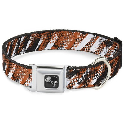Dog Collar Bone Grunge Tread Orange Large 15-24'' (US IMPORT)