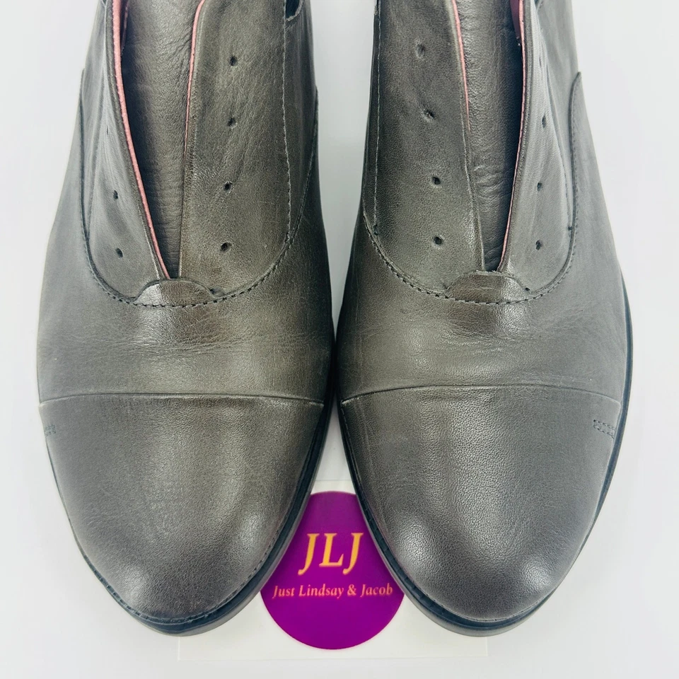 Pikolinos Women's Pyrgos Laceless Gray Leather Slip On Oxfords Size 39 EU/8.5 US - Image 4 of 4