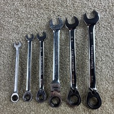GearWrench 6pc.Ratcheting Combination Wrench Set SAE  1 Metric