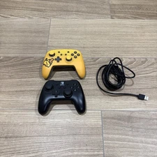 2 wired controllers PowerA pikachu for Nintendo Switch tested and working.