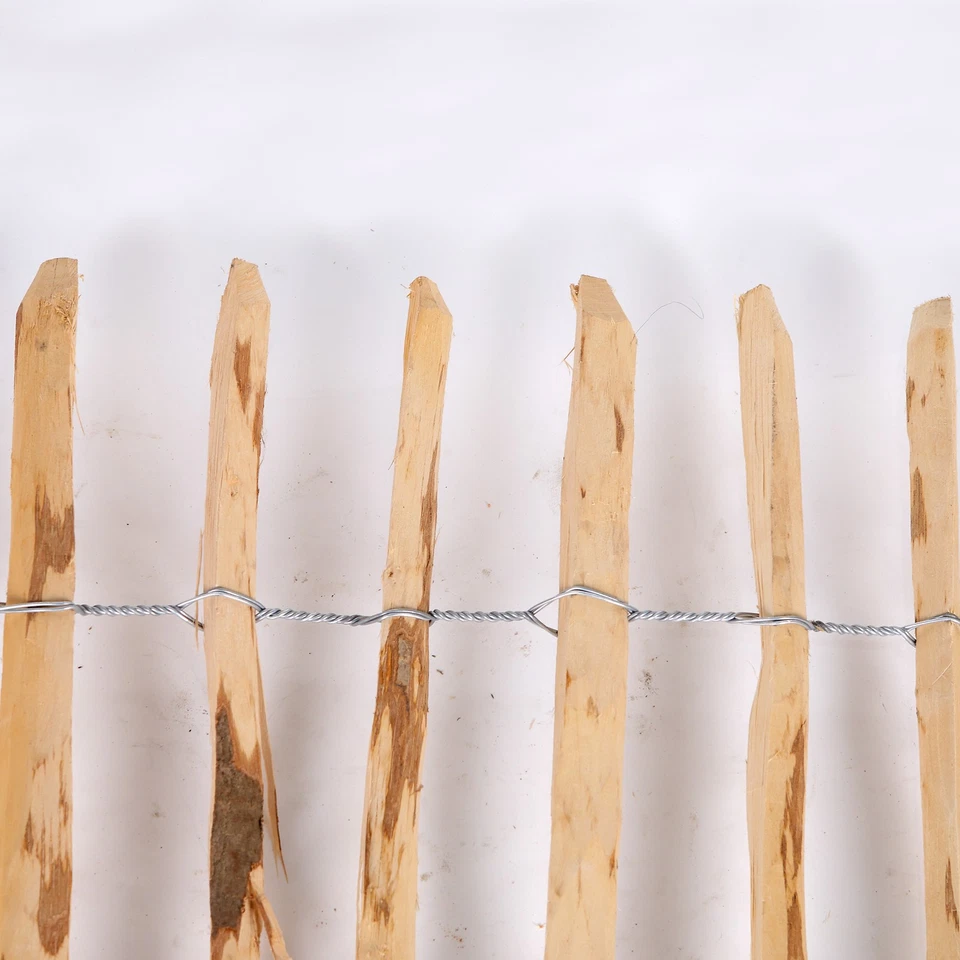 Staketenzaun H:50-120cm Gartenzaun Holz Zaun Haselnuss Teichumrandung Rollzaun - Bild 2 von 4