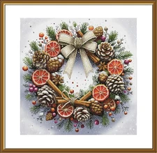 Creative Сross Stitch Embroidery Kit "Christmas wreath" Nova Sloboda