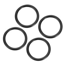 1.4" Metal O Ring, 4Pcs Seamless 304 Stainless Steel Rings Black 5mm x 35mm