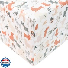 Copper Pearl Premium Knit Crib Sheets: Breathable and Soft, Fitted for Standa