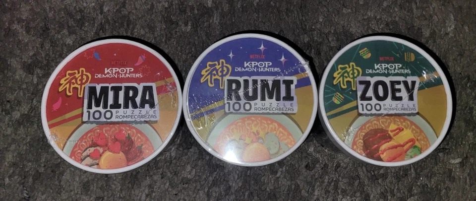 KPop Demon Hunters 100 Piece Jigsaw Puzzle by Buffalo Games All 3 Rumi Zoey Mira - Image 2 of 2