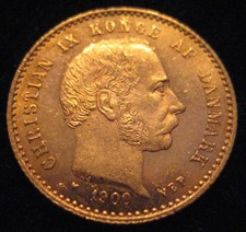 MDS D&Auml;NEMARK 10 KRONER 1900 "CHRISTIAN IX.", GOLD  #44