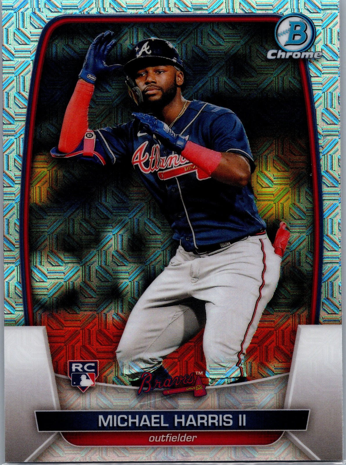 2023 Bowman #76 Michael Harris II Mojo Aqua Refractors #/225