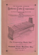 Vermont Farm Machine Co Bellows Falls Evaporator Maple Syrup 1898 Catalog