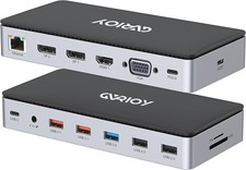 USB C Laptop Docking Station, 15 in 1 Triple Display Multiport Adapter 3 Monitor