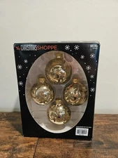 The Christmas Shoppe Gold Ball Ornaments Glass