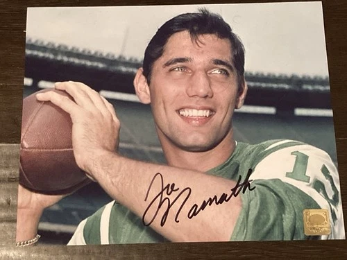 Joe Namath Autographed “JETS” Signed 8x10 Photo,  COA.HOF
