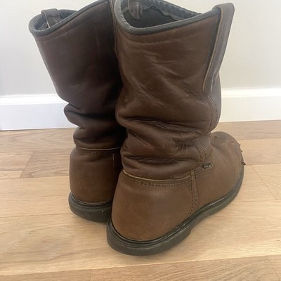 Red‎ Wing Pecos 2230 Brown Leather Waterproof Safety Toe Work Boots Mens 10 D RED WING 2230 Steel Toe SuperSole Waterproof Work Boots  main image 3