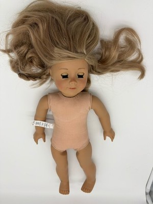 American Girl Doll 18'' Green Eyes Blond Hair Pierced Ears Loose Legs SEE PICS
