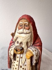 VTG Folk Art Santa Claus Father Christmas Resin Sculpture