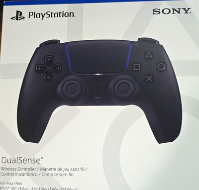 Sony DualSense Wireless Controller Black w/ Haptic, Adaptive Triggers, Mic