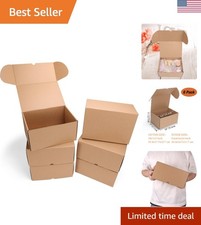 10x7x5 inch Shipping Boxes 6 Pack Brown, Tab Lock Tuck Top Mailer Boxes for P...