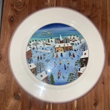 Villeroy & Boch Design Naif  Christmas Serving Plate Nativity Holiday Winter