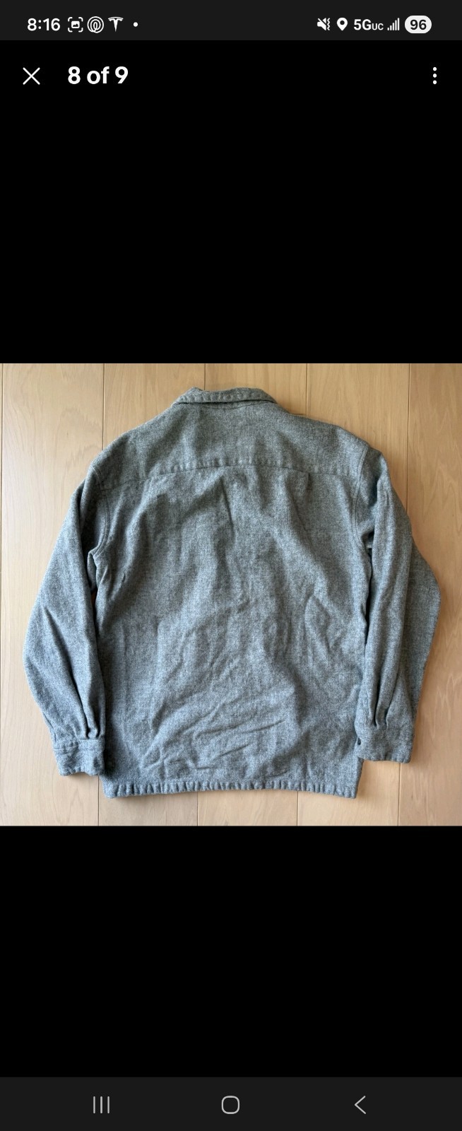 Pendleton Board Shirt Medium Gray Loop Collar Woo… - image 6