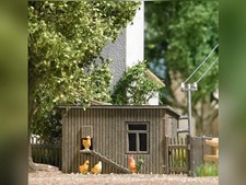 BUSCH Poulailler avec poules - HO 1/87 - BUSCH 1844