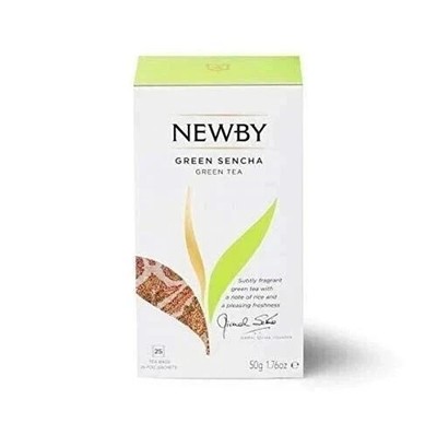 Newby Grüner Sencha Tee, biologisch abbaubare Kräuter 25 Teebeutel