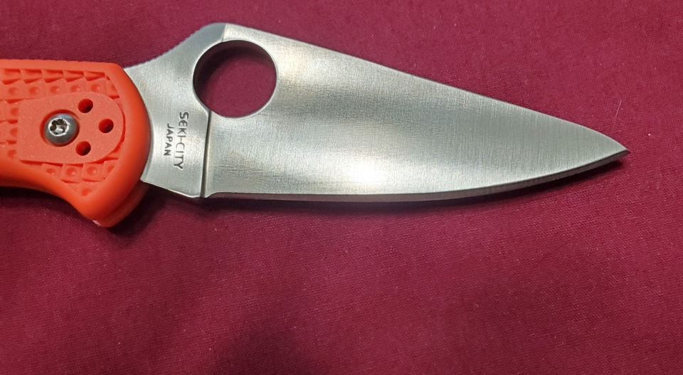 Frn SPYDERCO- Delica 4 Orange FRN Flat Ground Folding Pocket Knife C11FPOR ...