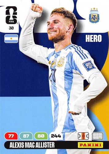 MAC ALLISTER アルゼンチン代表 サイン入り ベケット鑑定済 Alexis Mac Allister Panini World Cup 2026 Argentina Sticker ARG #9