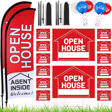 106 Pcs Real Estate Agent Supplies with Banners, Signs, and Balloons