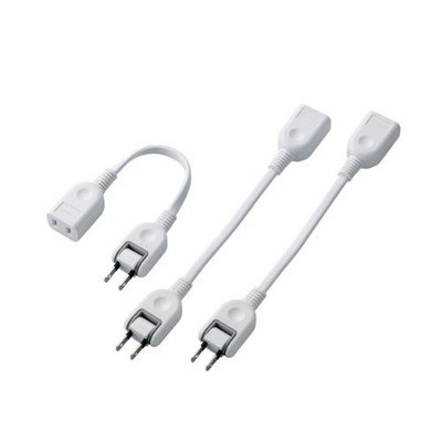 ELECOM Steckdosenleiste 0,1m Netzteil Netz Verlängerungskabel 1 Steckdose Sch...