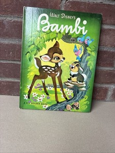 Walt Disney’s Bambi Golden Press 1977 Hardcover A Golden Book Vintage Large