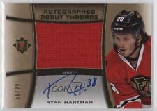 2015-16 Upper Deck Ultimate Collection Debut Threads /99 Ryan Hartman Auto 09h2