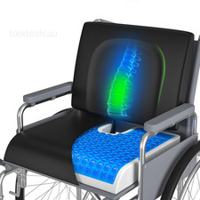 Wheelchair Cushions, 18''x16''x 3'' Gel Seat X-Large, Black