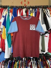 WEST HAM UNITED 1964 HOME SHIRT JERSEY SCORE DRAW REPLICA sz M short sleeve