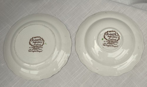 Old English Bouquet Ridgway Staffordshire Two Side Plates - Picture 5 of 5